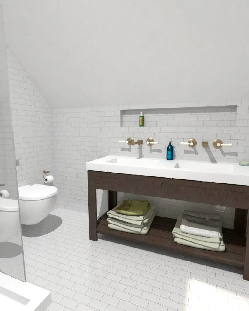 3D Loft Bathroom Design Greenwich