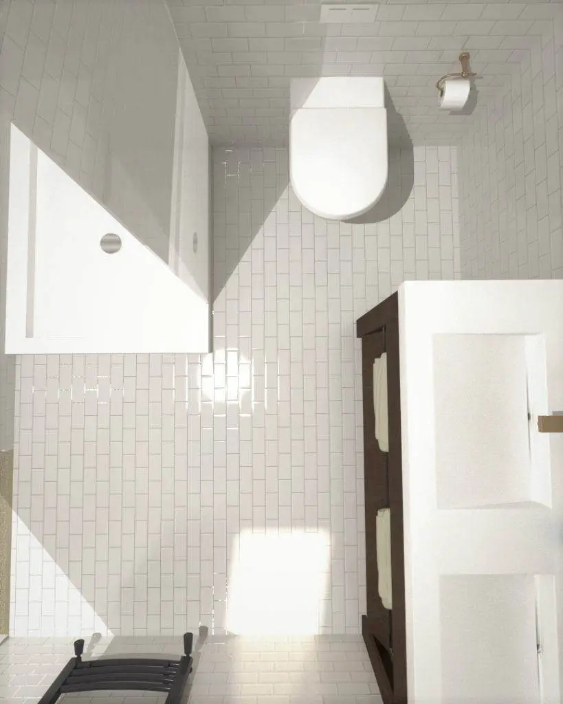 3D Loft Bathroom Design Greenwich