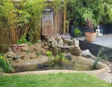 garden water feature pond waterfall